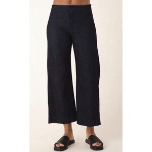 Prairie Underground Knack Pant in Denim Womens Crop Wide Leg Trouser Size S Blue